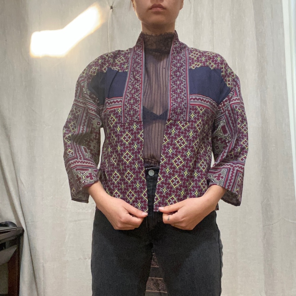 Unique geometric kimono